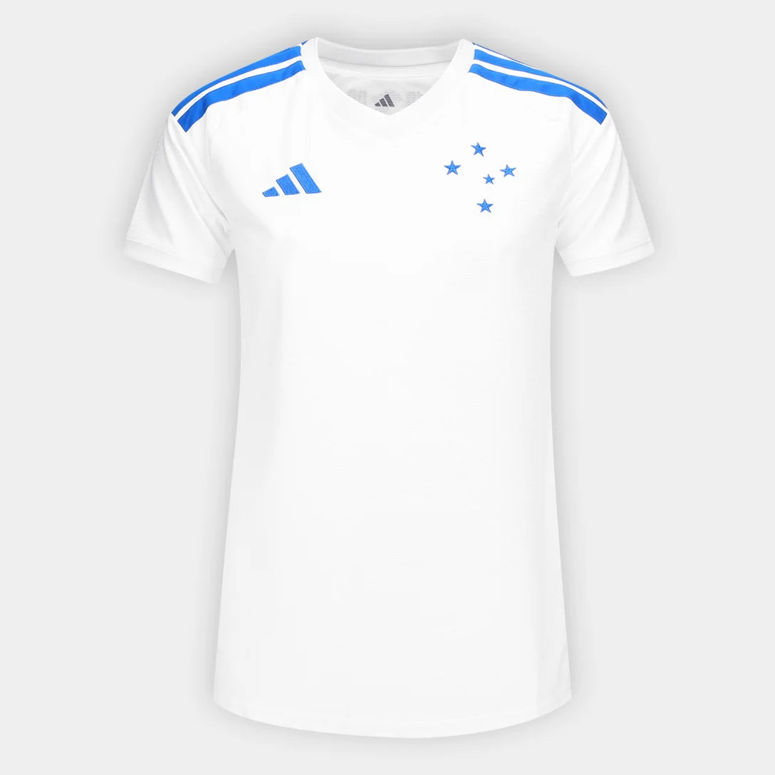 CAMISA CRUZEIRO II 26/27 S/N TORCEDOR ADIDAS FEMININA - BRANCO+AZUL