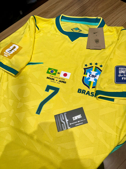 Camisa Seleção Brasileira 2026 - Jogador COMPLETA PATCH + PERSONALIZAÇÃO Pronto Entrega