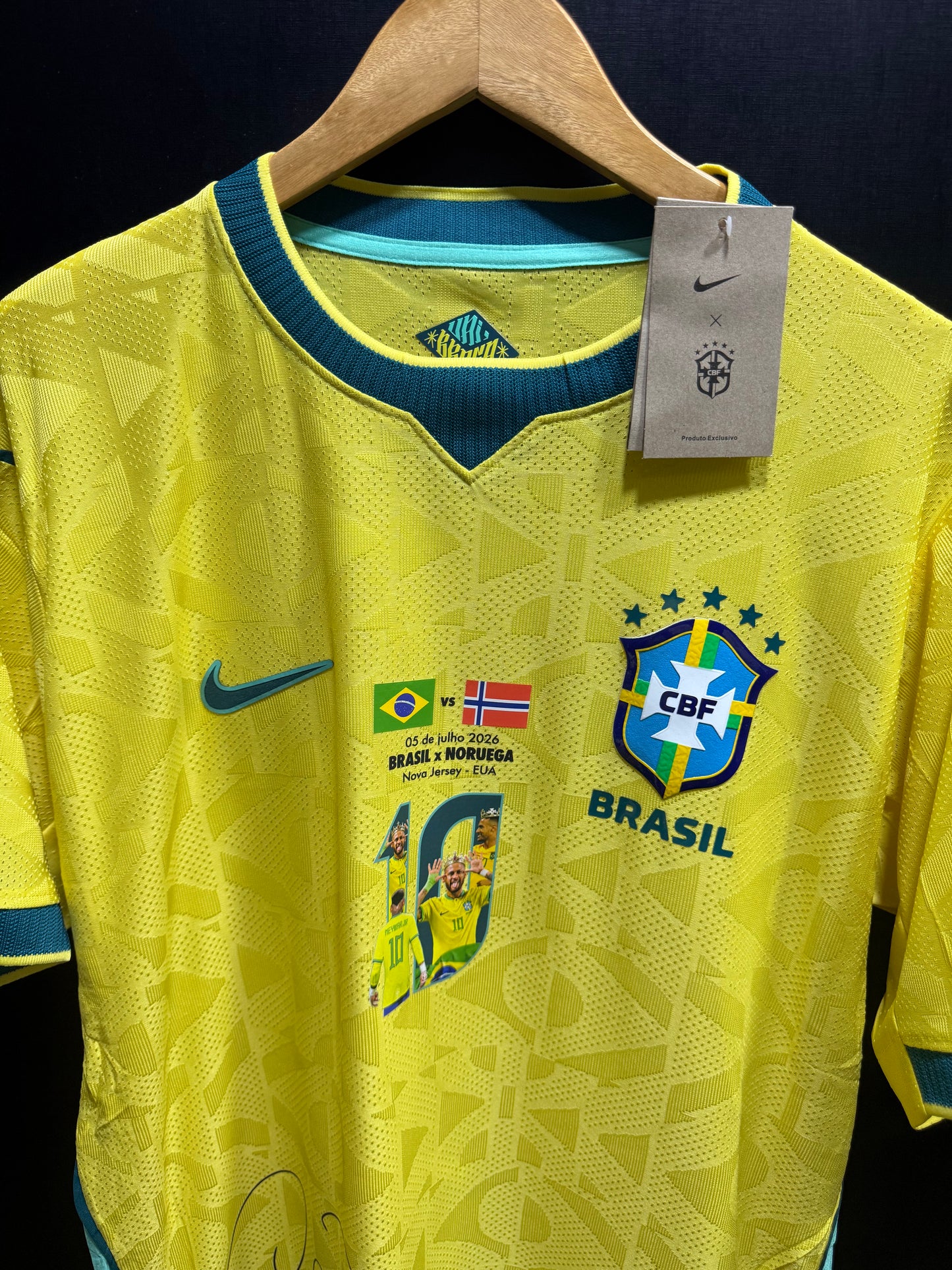 Camisa Seleção Brasileira 2026 - Jogador COMPLETA PATCH + PERSONALIZAÇÃO NEYMAR - Pronto Entrega