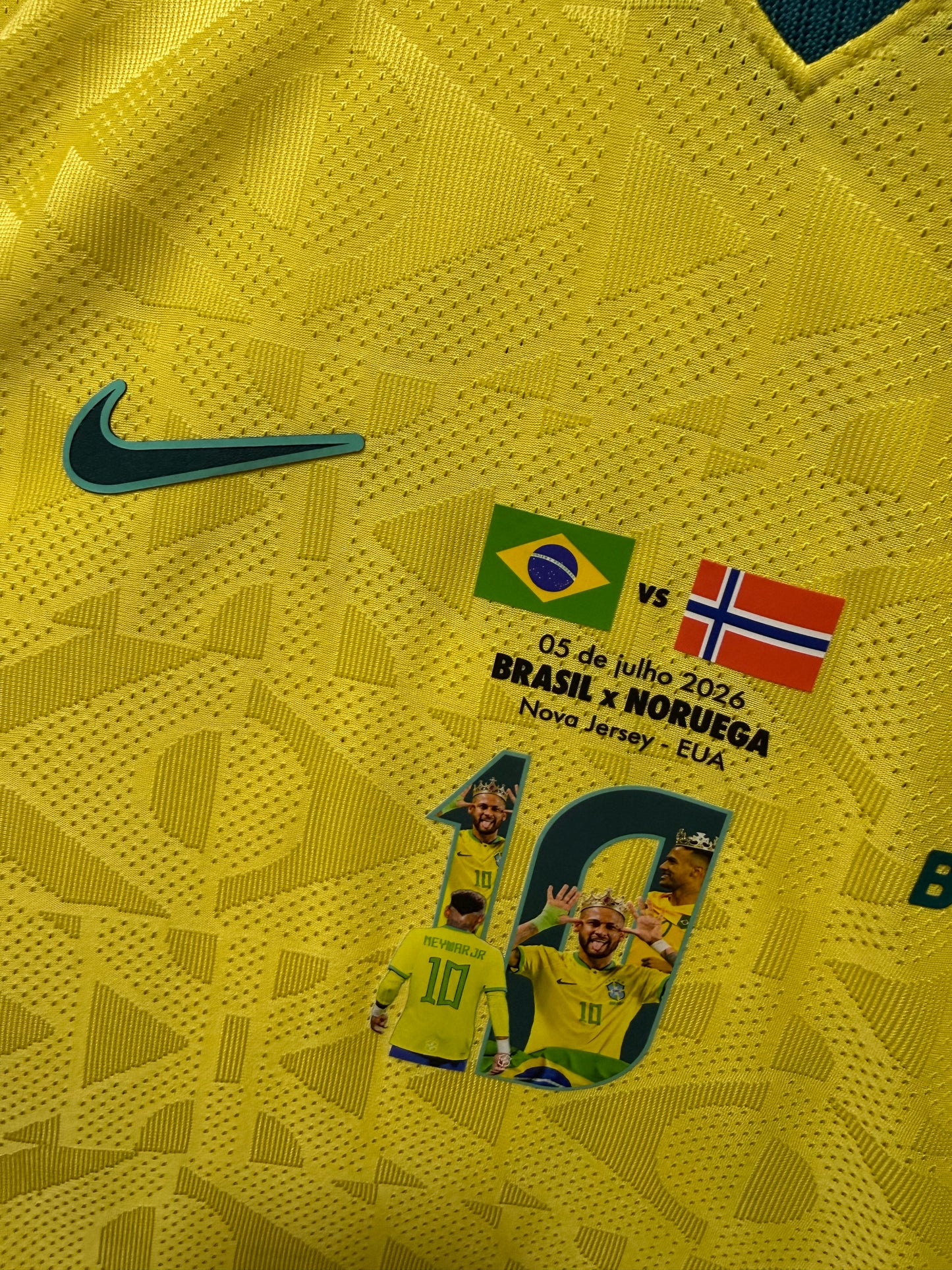 Camisa Seleção Brasileira 2026 - Jogador COMPLETA PATCH + PERSONALIZAÇÃO NEYMAR - Pronto Entrega