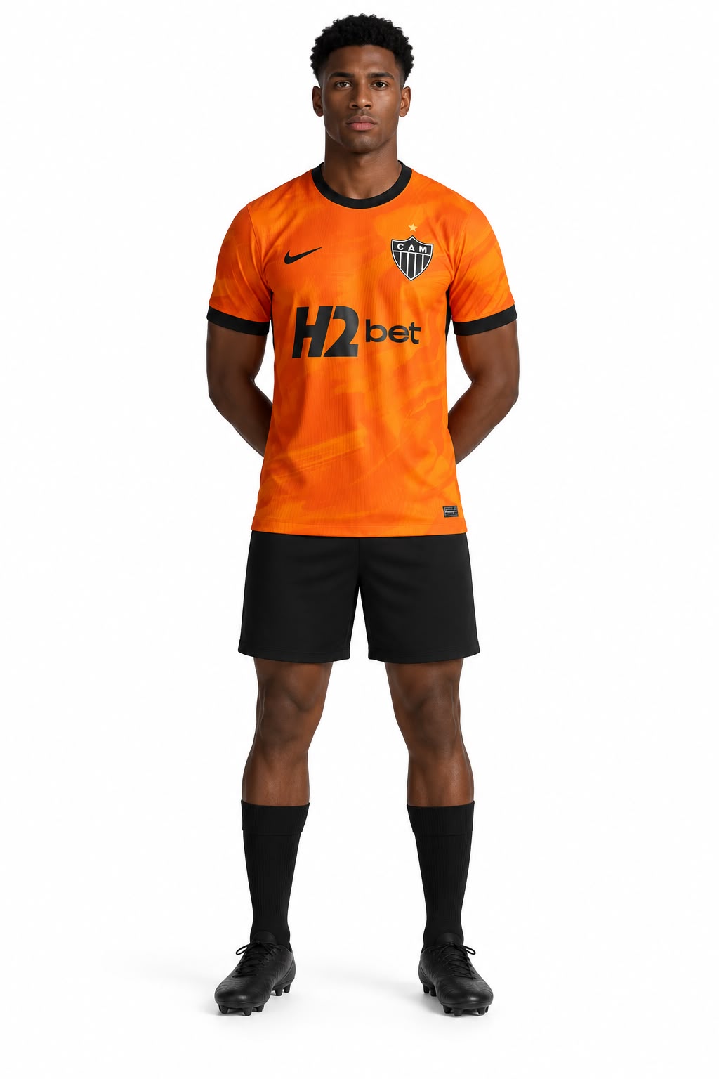 Camisa Atlético Mineiro Nike III 2026/27 Jogador Masculina - Laranja+Preto