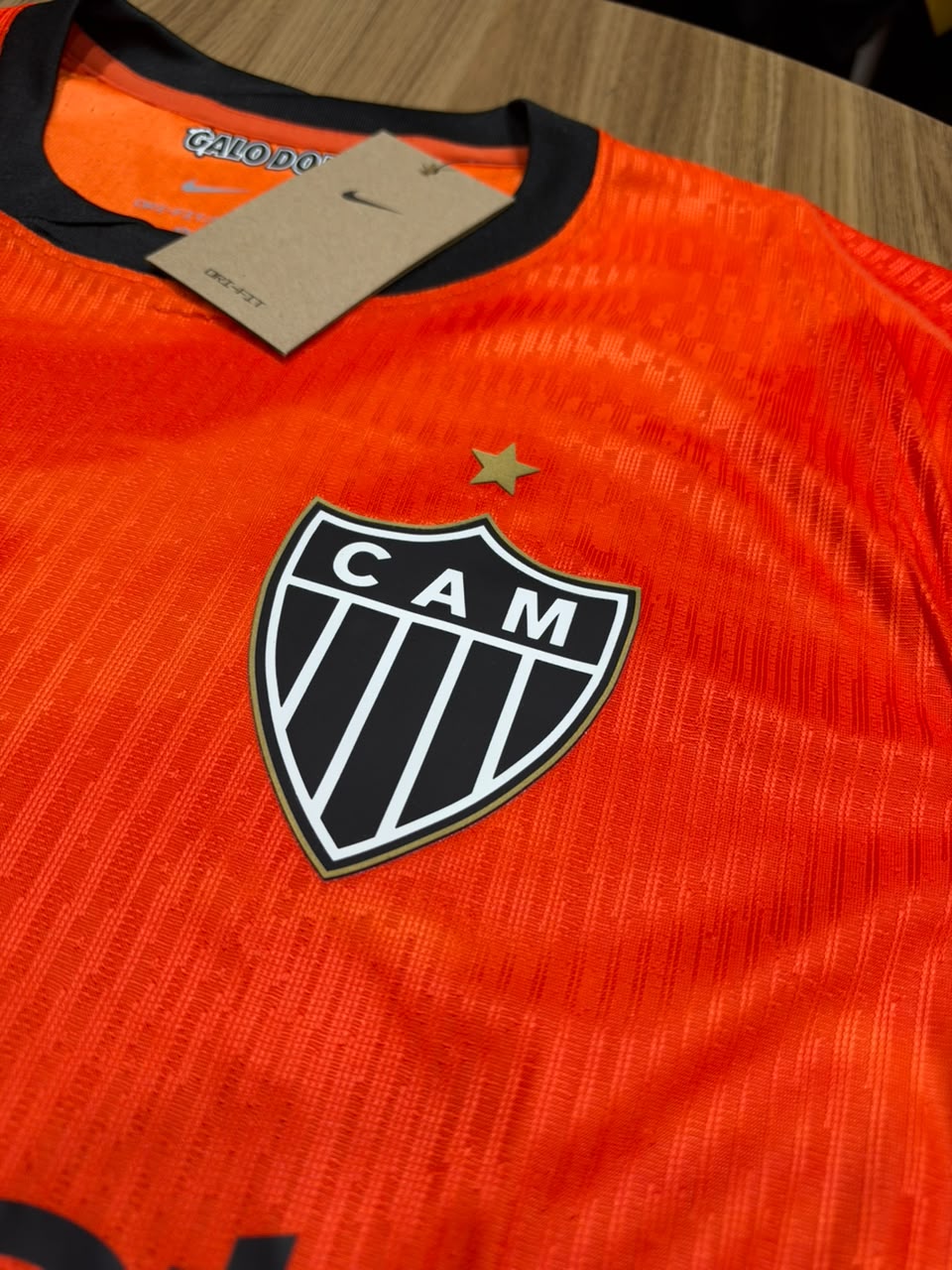 Camisa Atlético Mineiro Nike III 2026/27 Jogador Masculina - Laranja+Preto