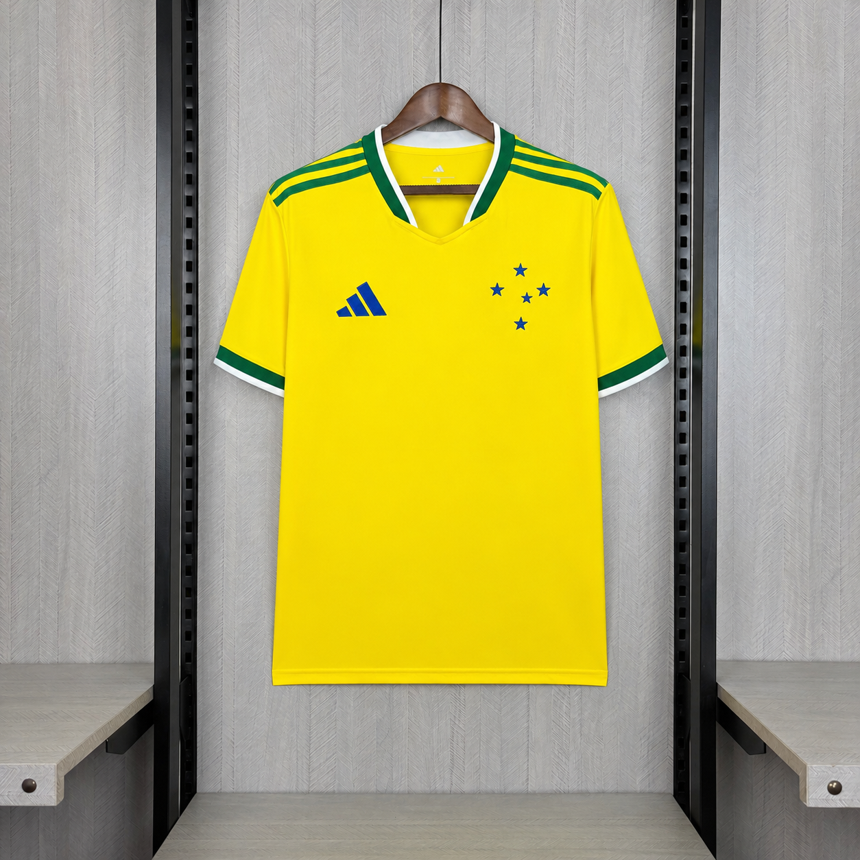 CAMISA MASCULINA CRUZEIRO BRASIL ADIDAS 2026 - AMARELO+VERDE