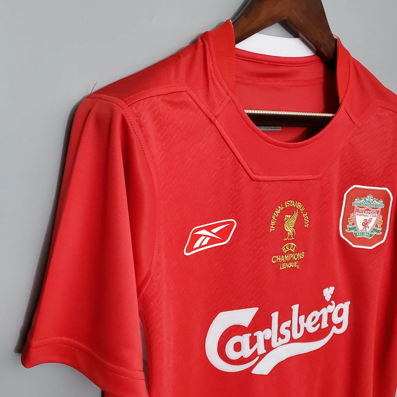 Camisa Retrô Liverpool 2005/05 Home Champions League Edition